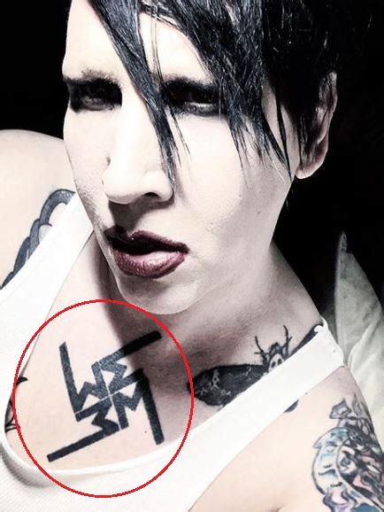 tattoo marilyn manson|Marilyn Mansons tattoos